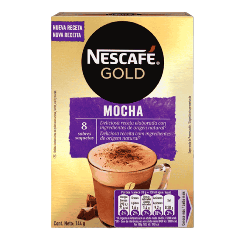 111211 NESCAFE GOUD CAPPUCCINO MOKKA 8 BUILTJES 144GR