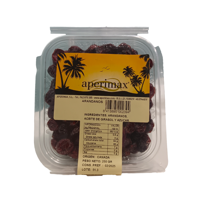 71259 APERIMAX CANNEBERGE SÉCHÉE 250GR