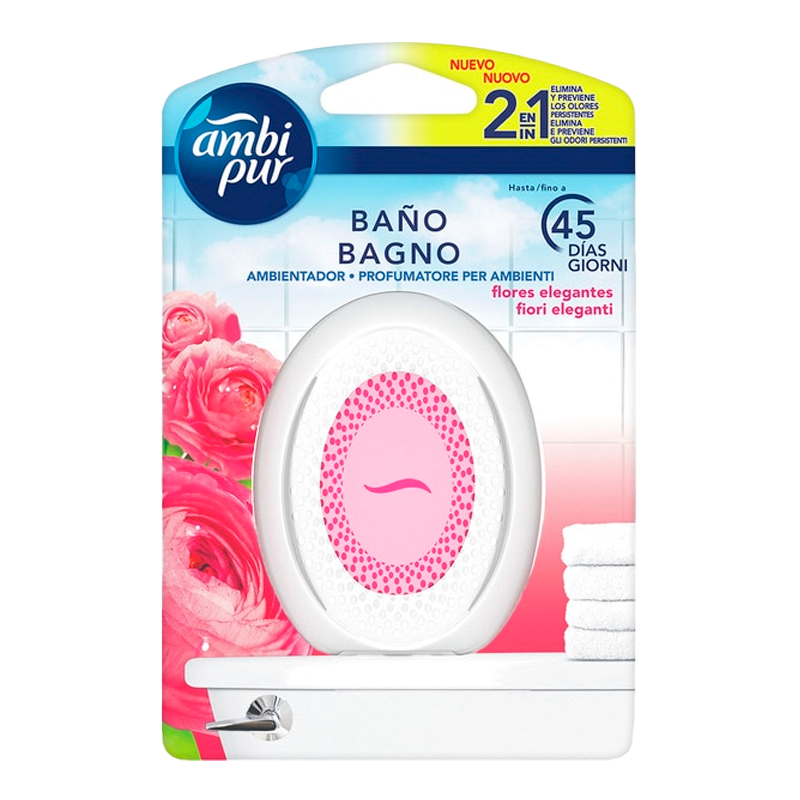 30106 AMBIPUR BATHROOM AIR FRESHENER ELEGANT FLOWERS 45 DAYS