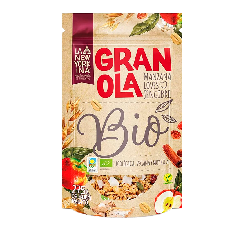 31222 LA NEW YORKINA GRANOLA MANZANA JENGIBRE BIO 275G