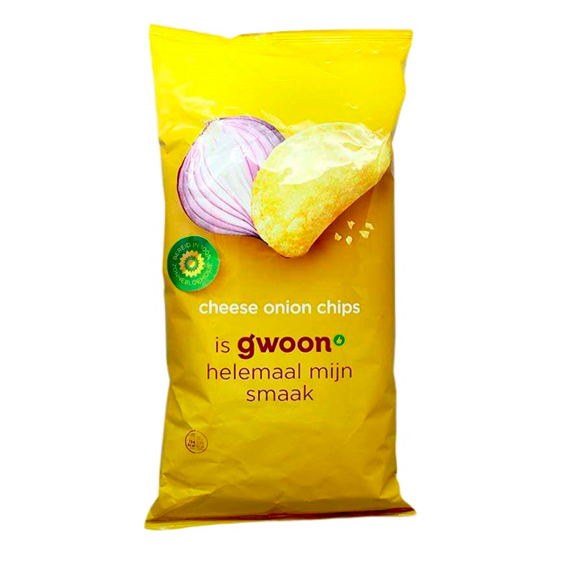 32418 GWOON CHIPS CHEESE ONION 250 GR