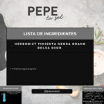32761 HERBODIET PIMIENTA NEGRA GRANO BOLSA 80GR