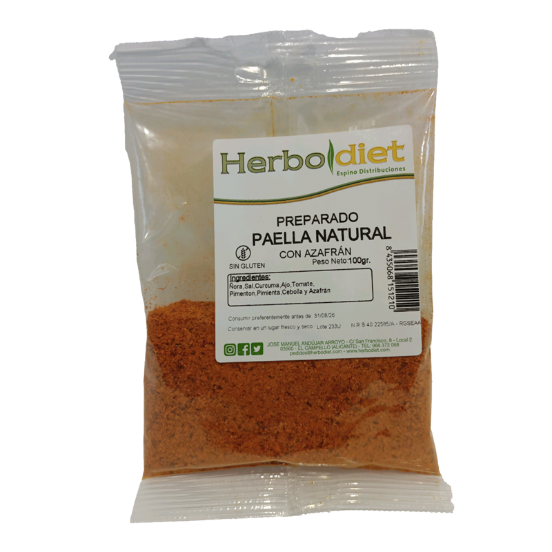 32770 HERBODIET PREPARADO PAELLA 100% NATUR.BOLSA 100GR