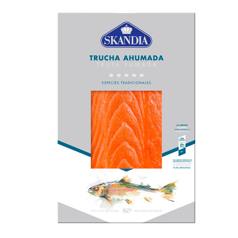 33544 SKANDIA TRUITE FUMÉE 80 G
