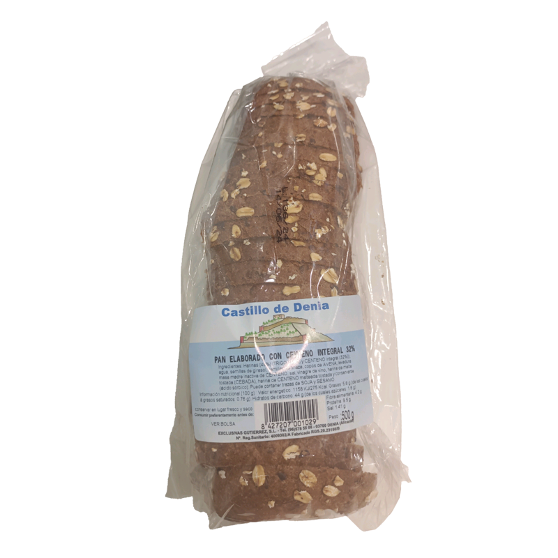 33656 CASTILLO DENIA PAN CENTENO INTEGRAL 500GR