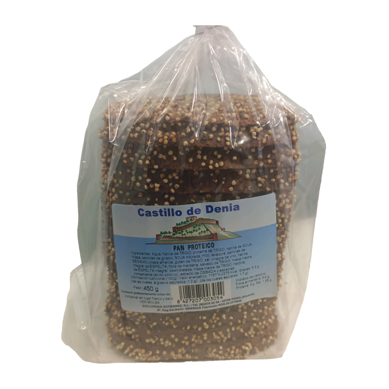 33658 CASTILLO DENIA PAN PROTEICO 450GR