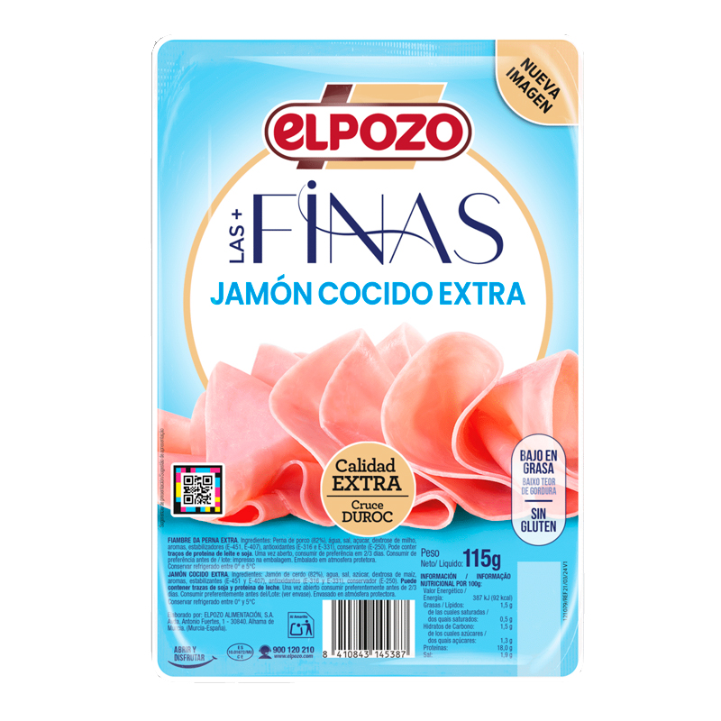 33764 EL POZO JAMBON CUIT VIANDE FROIDE 115 GR