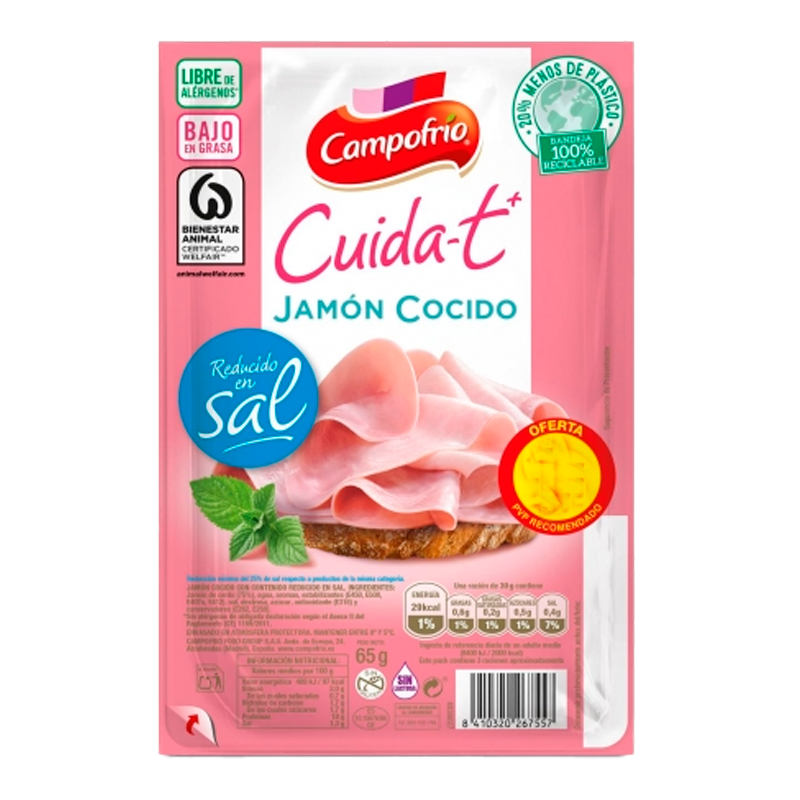 11845 CAMPOFRIO GEKOCHTER SCHINKEN BAL 65 GR