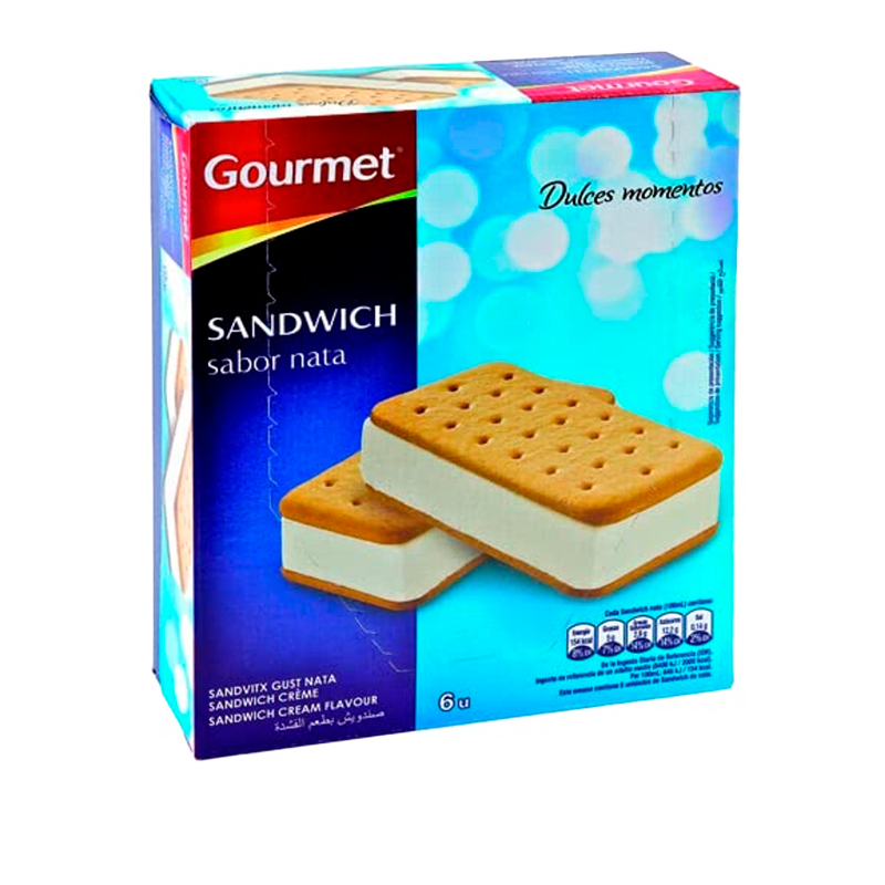 12837 GOURMET-EIS SANDWICH-CREME 6 STÜCK