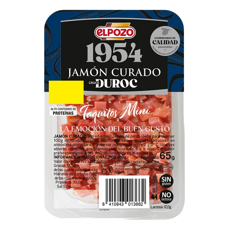17934 EL POZO JAMON CURADO SEL.MINI 65 GR