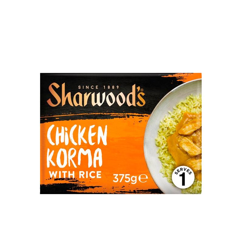 22975 SHARWOODS CHICKEN KORMA WITH RICE 375GR