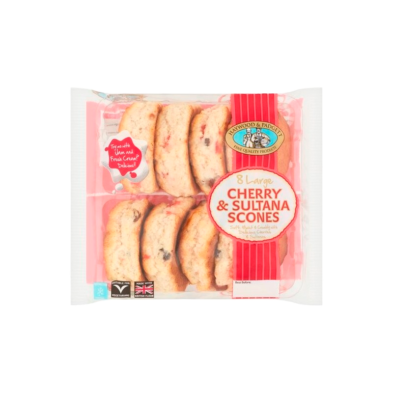 22978 HAYWOOD&PADGETT SCONES CHERRY&SULTANA 8UN