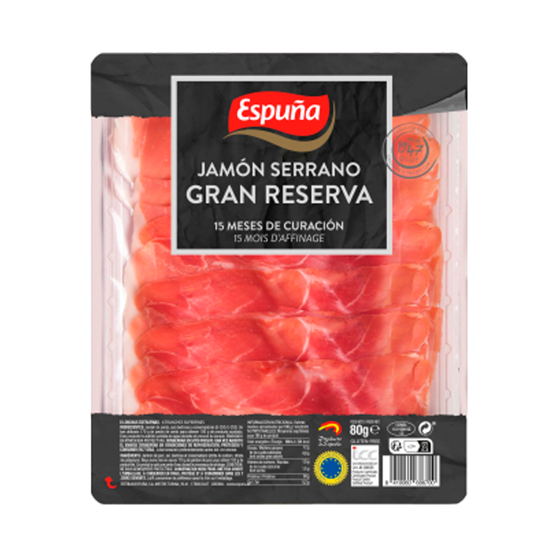 25255 ESPUÑA JAMON SERRANO 15 MOIS 80GR