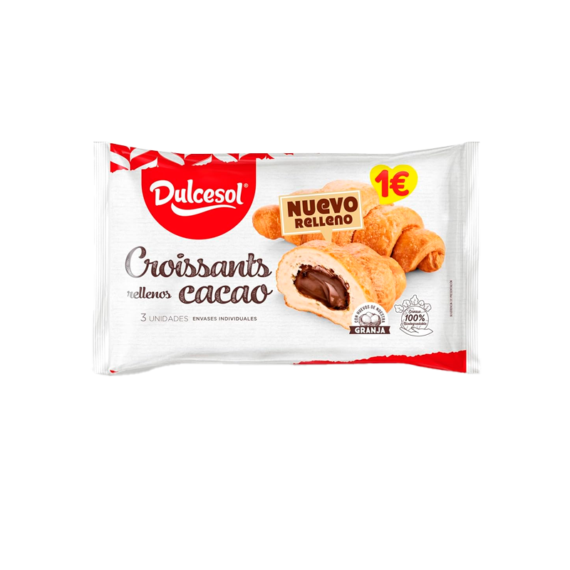 26799 DULCESOL CROISSANT RELLENO CACAO 135GR