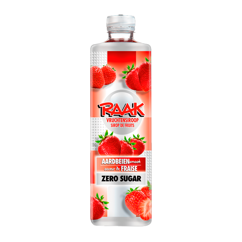 27057 RAAK VRUCHTENSIROOP AARDBEIEN FRAISES 750ML