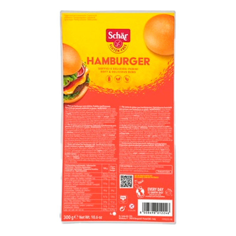 28590 SCHAR GLUTEN-FREE HAMBURGER BUN 300GR