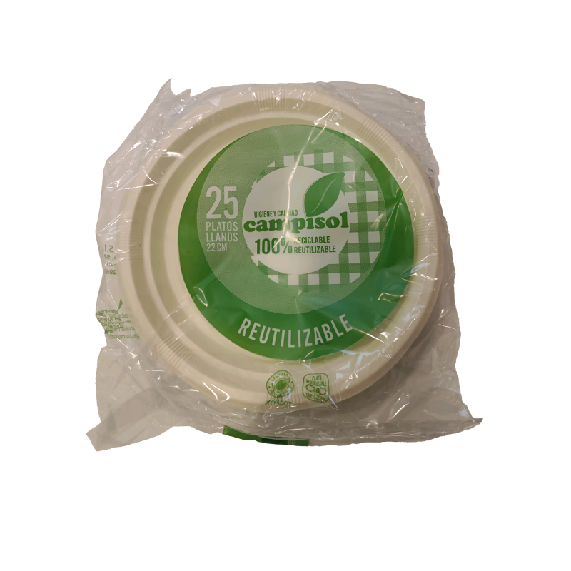 32370 CAMPISOL PLATOS PLASTICO 25 UND 22CM