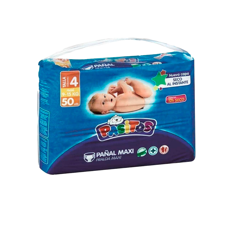 32510 PASITOS PAÑAL 9-15 KILOS TAILLE 4 50UNID