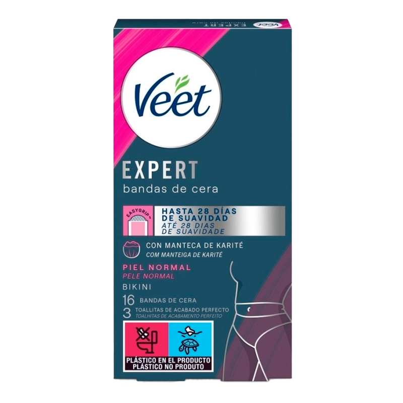 32578 VEET EXPERT BANDAS CERA BIKINI 16UNID