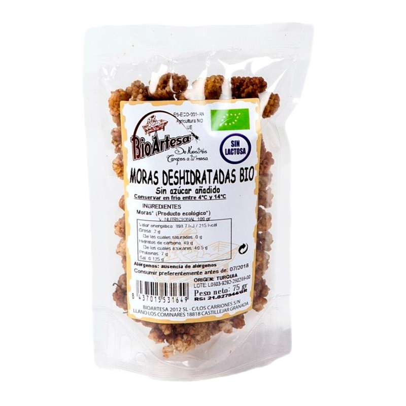 32640 BIOARTESA DEHYDRIERTE WEISSE MAULBEEREN 75G