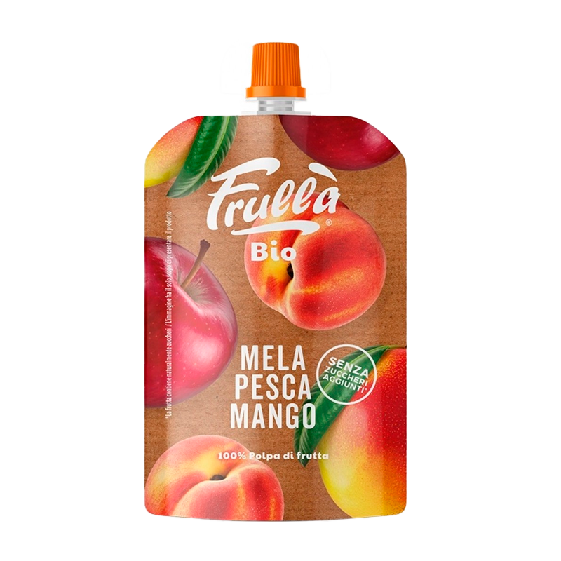 32842 FRULLA APFELPÜREE PFIRSICH UND MANGO 100GR
