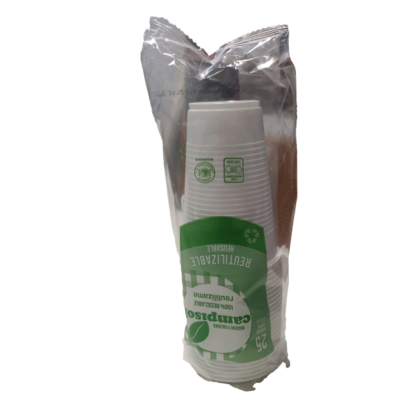 32851 CAMPISOL KUNSTSTOFFBECHER WEISS 25 UND 220CC