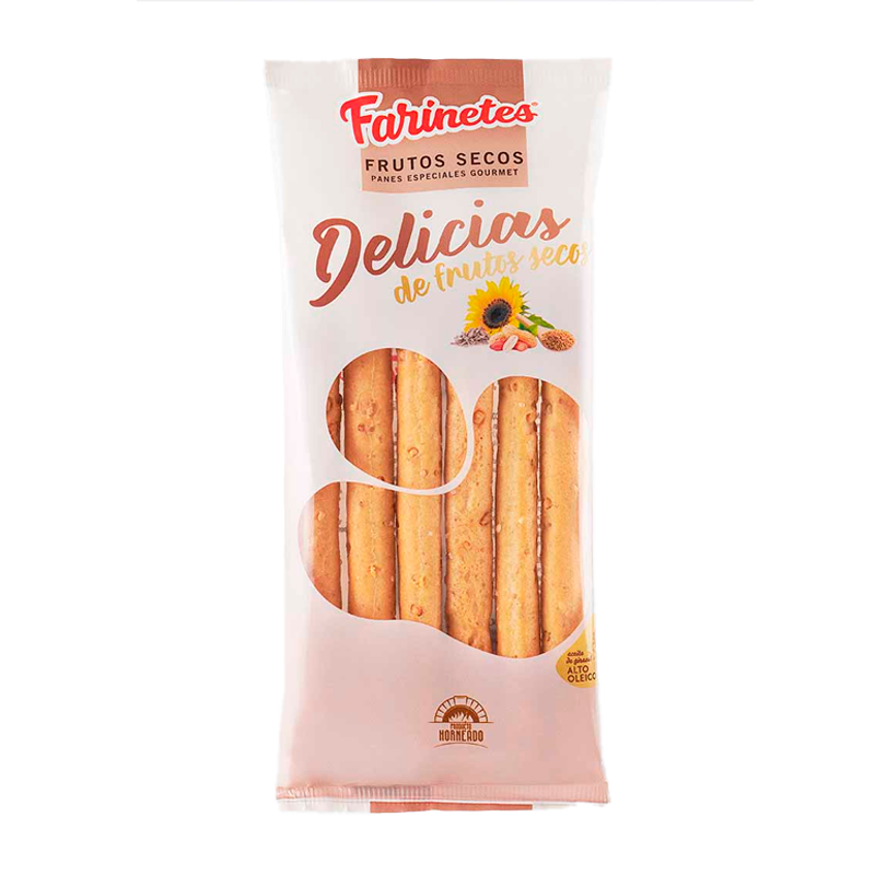 34031 FARINETES ROSQUILLETA GEDROOGD FRUIT EN NOTEN 2X65GR