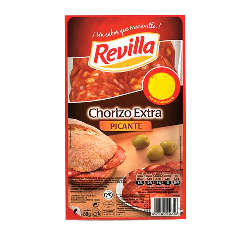 34071 REVILLA CHORIZO PICANTE 65GR
