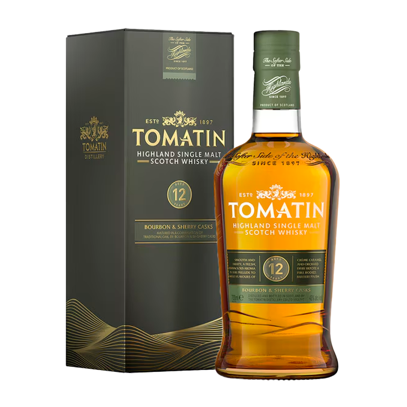 34437 TOMATIN SINGLE MALT WHISKY 12 ANS D'ÂGE 70CL CASE