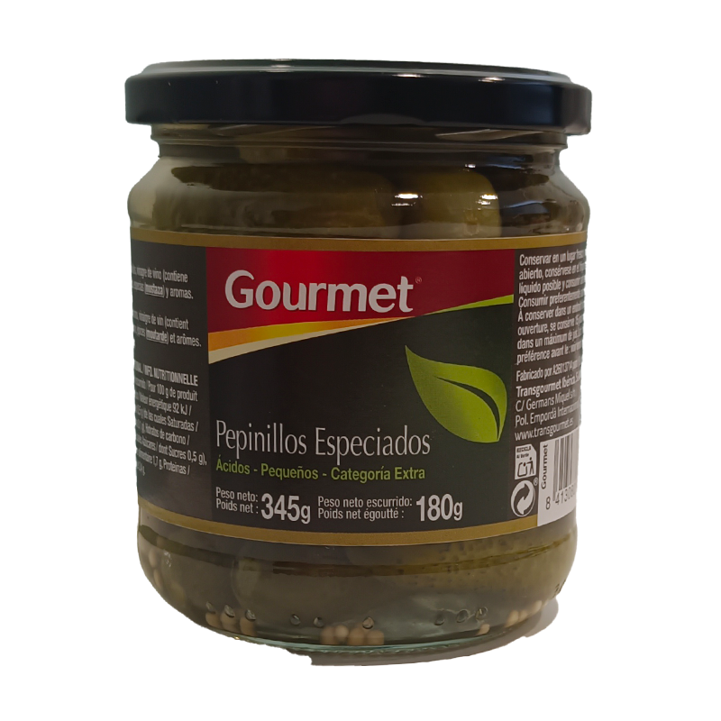 34445 GOURMET PEPINILLOS ESPECIADOS 180GR