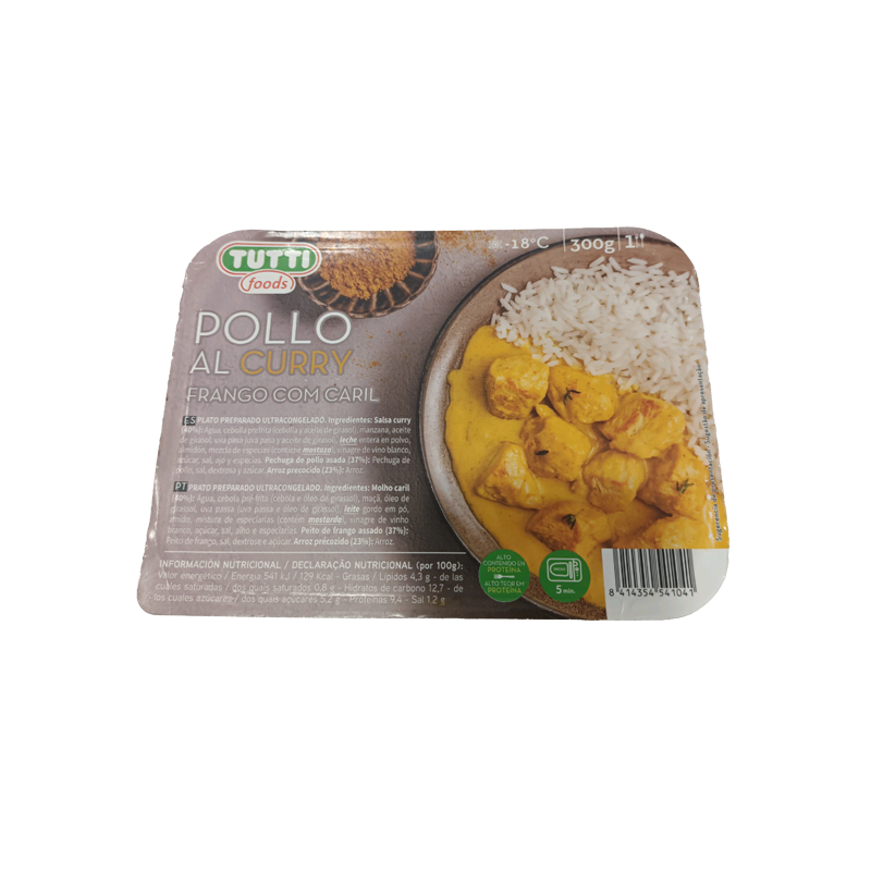 34469 TUTTI PASTA POLLO AL CURRY 300GR