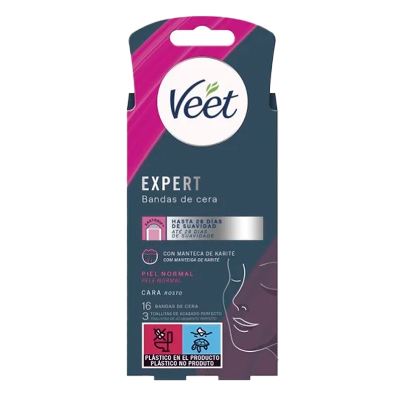 34675 VEET EXPERTE STREIFEN GESICHTSWACHS NORMALE HAUT 16UNID
