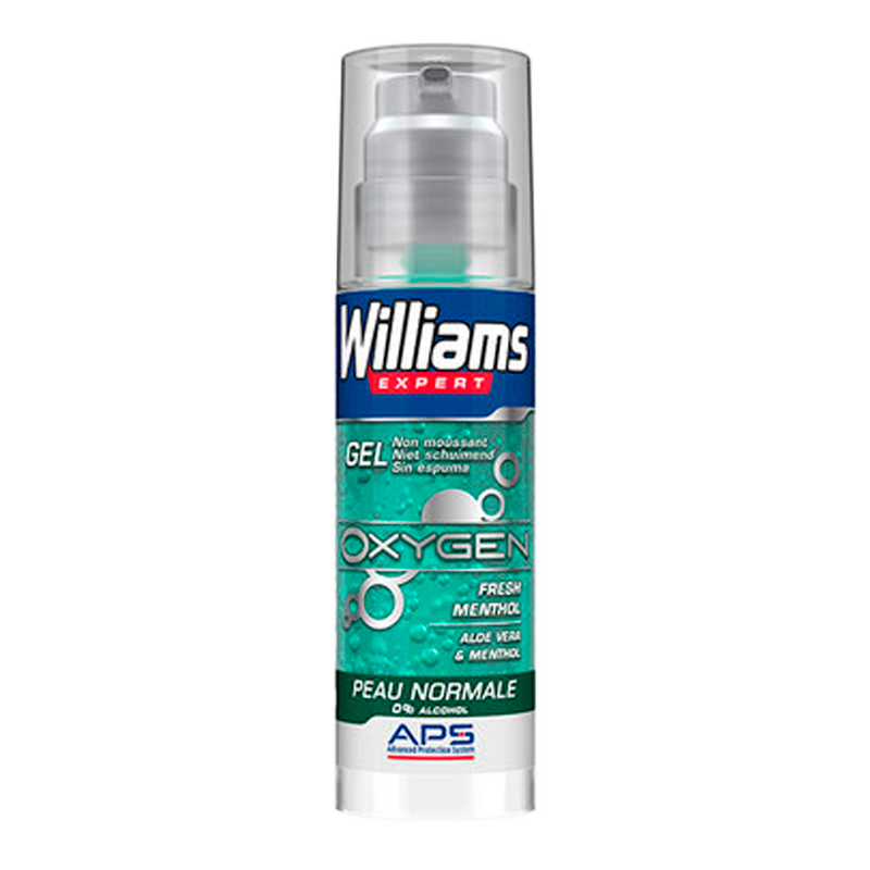 34729 WILLIAMS GEL AFEITAR OXYGEN NORMAL 150ML