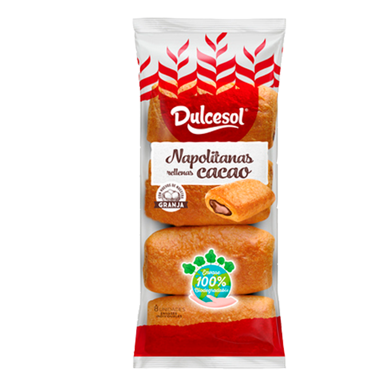 5356 DULCESOL NAPOLITANA RELLENA DE CACAO 160GR