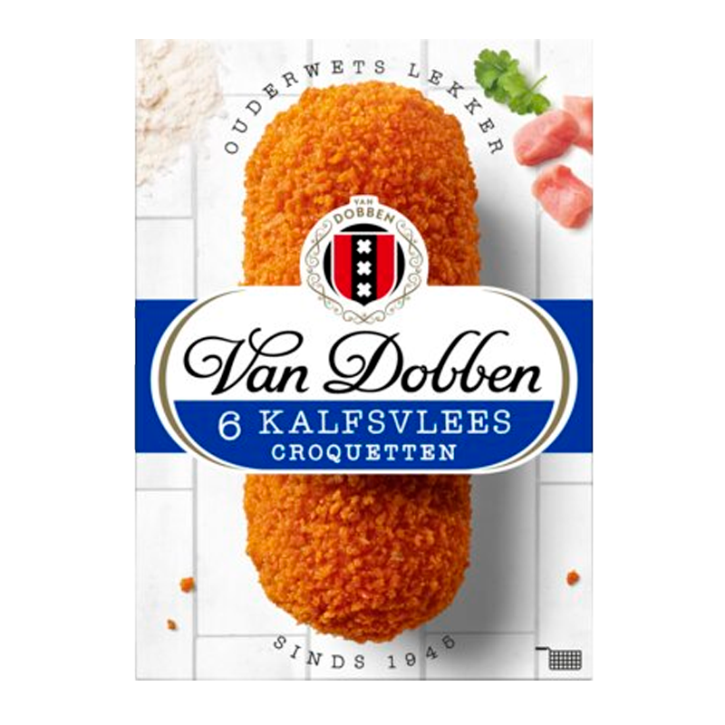 5832 VAN DOBBEN KALFSCROQUETTEN 480GR