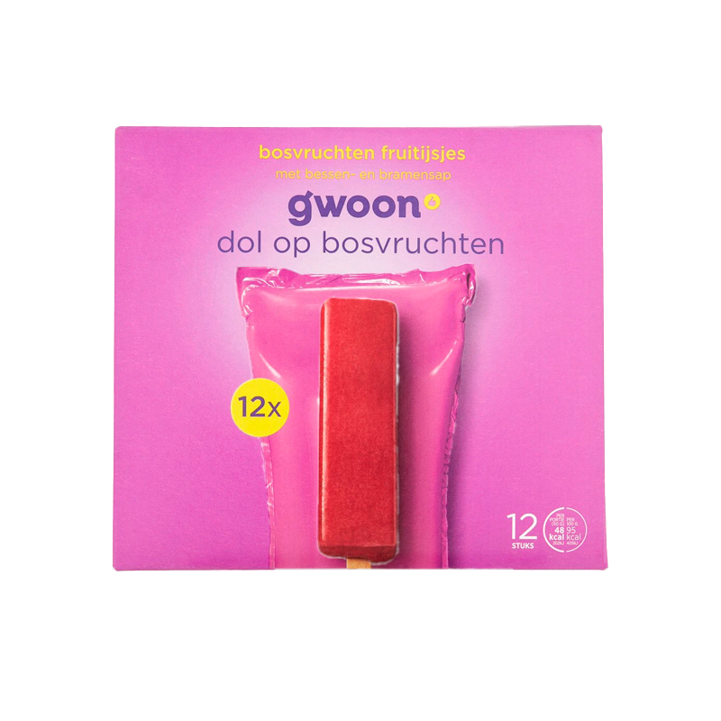 7020 GWOON GWOON EIS FRUITIJS BOSVRUCHTEN 12 STUKS