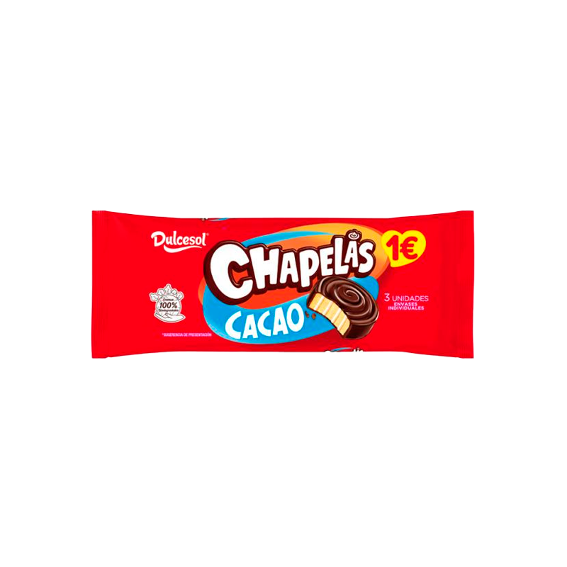 9747 DULCESOL CHAPELA CHOCO 4 UND 135GR