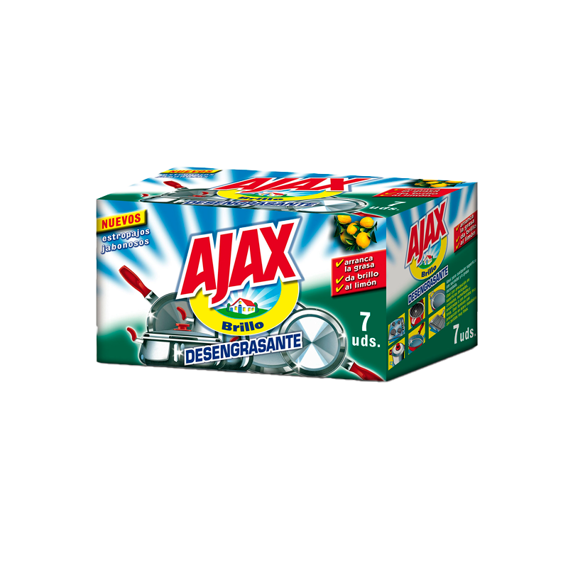 147004 AJAX ESTROPAJO JABONOSOS PACK7