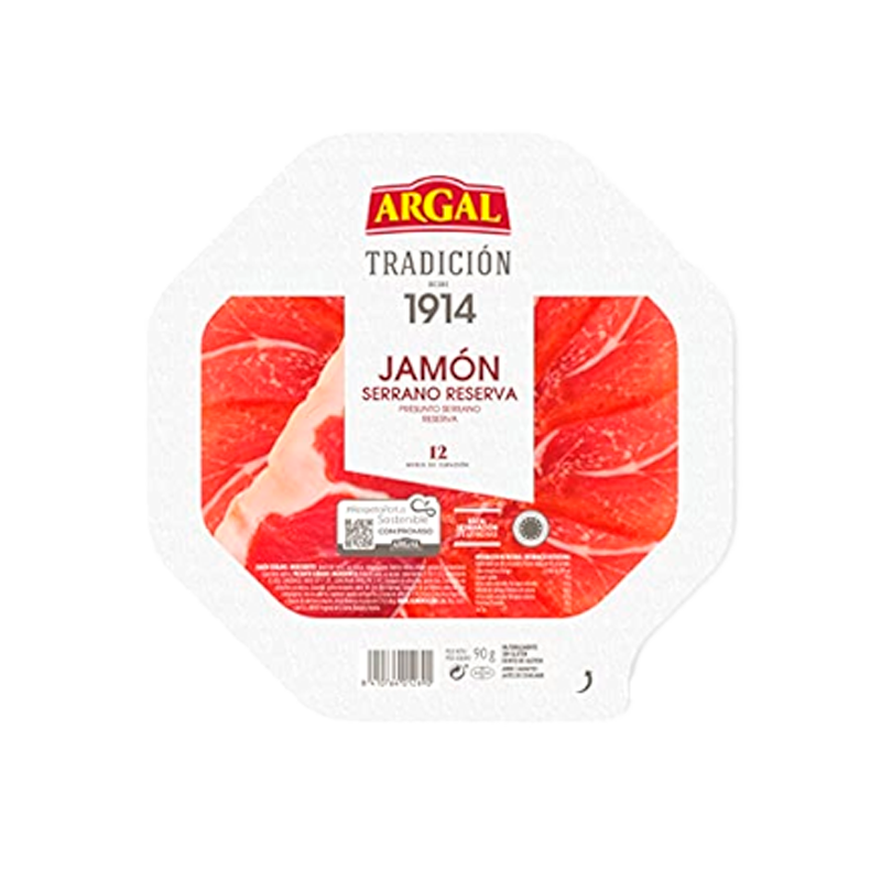 14801 ARGAL SERRANO-SCHINKEN AUF EINEM TELLER 90 G