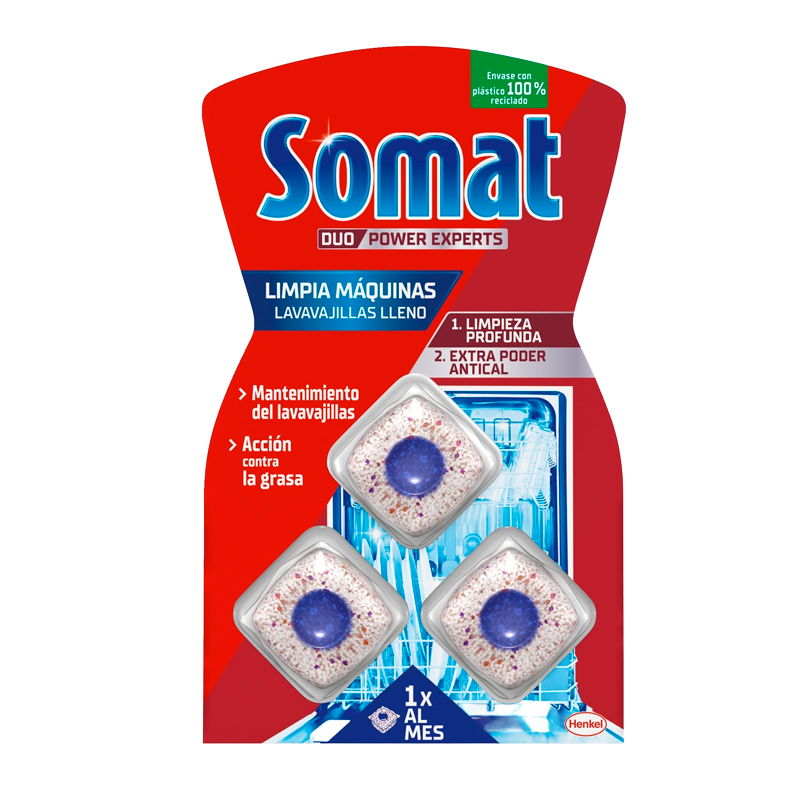 17840 SOMAT LIMPIA MAQUINAS SOLIDO 3 PASTILLAS
