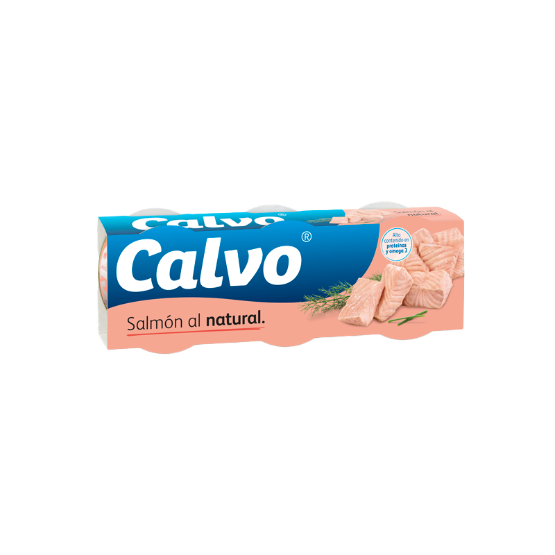 35906 CALVO SALMON NATURAL RO-8 PK-3 150GR