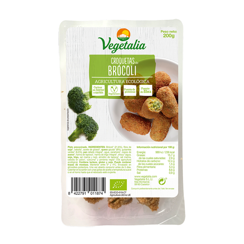 36445 VEGETALIA CROQUETTES DE BROCOLI BIO 180G