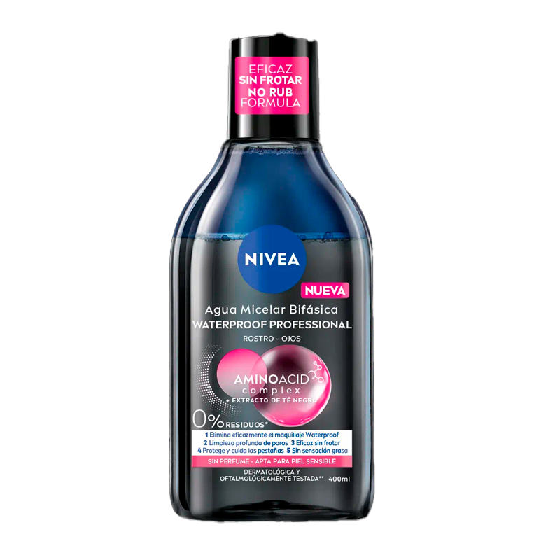 36695 NIVEA WATER MICELLAIR BIFASIC WATERPROOF 400 ML