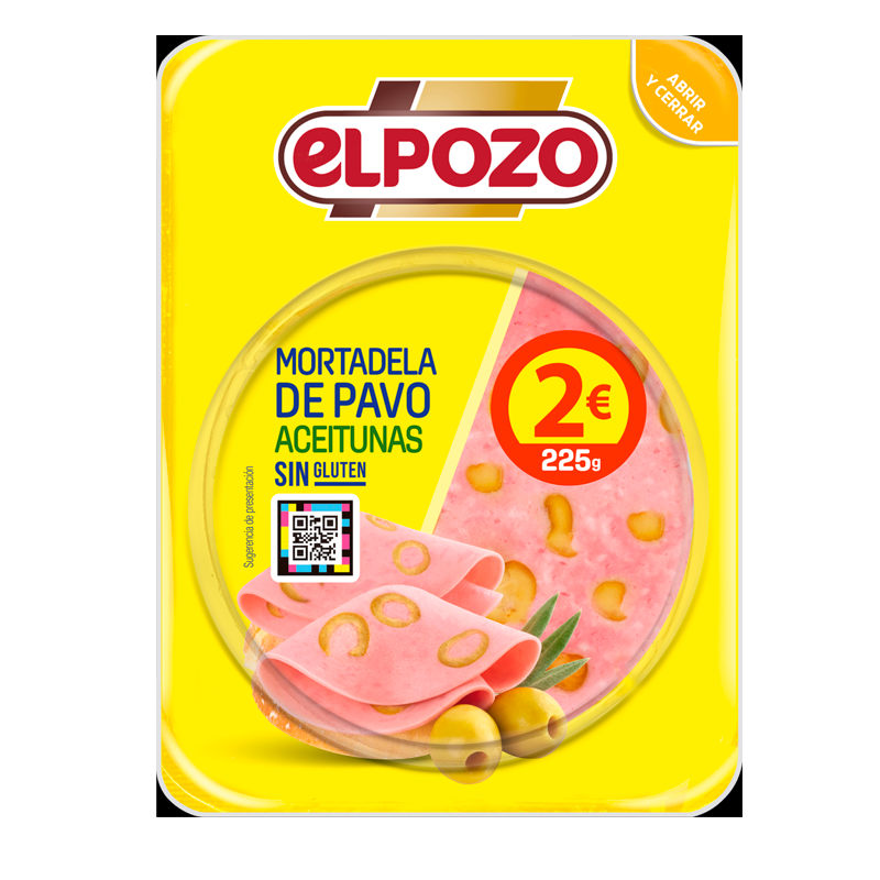 37058 EL POZO KALKOEN MORTADELLA OLIJVEN 225GR
