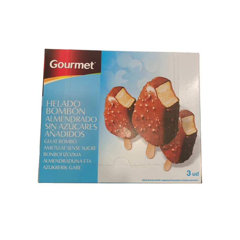 37195 GOURMET-MANDEL-EISCREME. ZUCKER 3X110ML