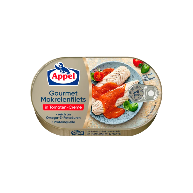37211 APPEL-MAKRELE IN TOMATEN-BASILIKUM-SAUCE 200GR