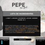 16966 LINDT LINDOR BOMBON LECHE 200GR PACK 2+1