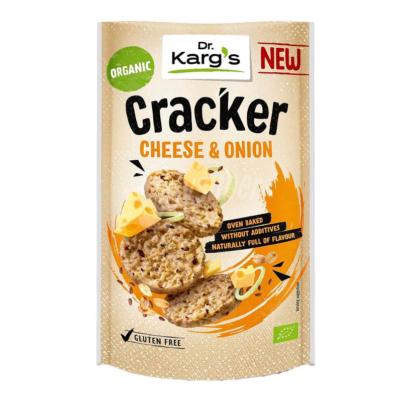 37540 DR. KARG'S CRACKER HAFERFLOCKEN MIT KÄSE UND ZWIEBELN 85GR