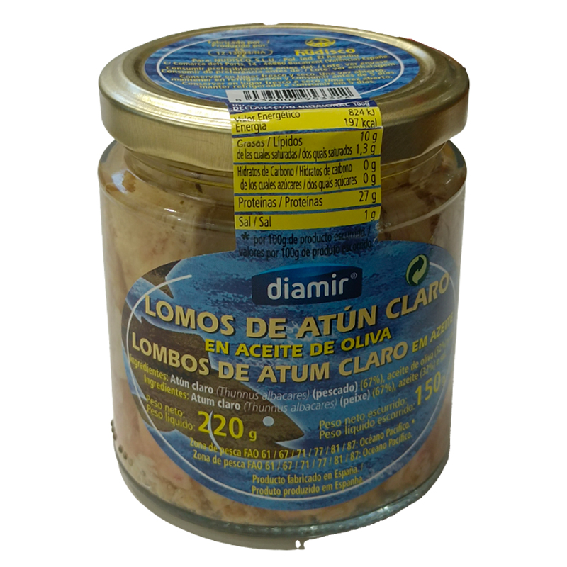 24223 DIAMIR THUNFISCHFILETS A.OLIVA GLAS 230 GR