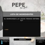 BARRANQUILLO LECHE FRESCA NATURAL 1 LT. BOTEL